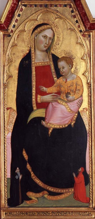 Madonna and Child with Two Donors, 1386 (Cecco di Pietro (fl. 1370-1386) Portland Art Museum, OR  61.44 